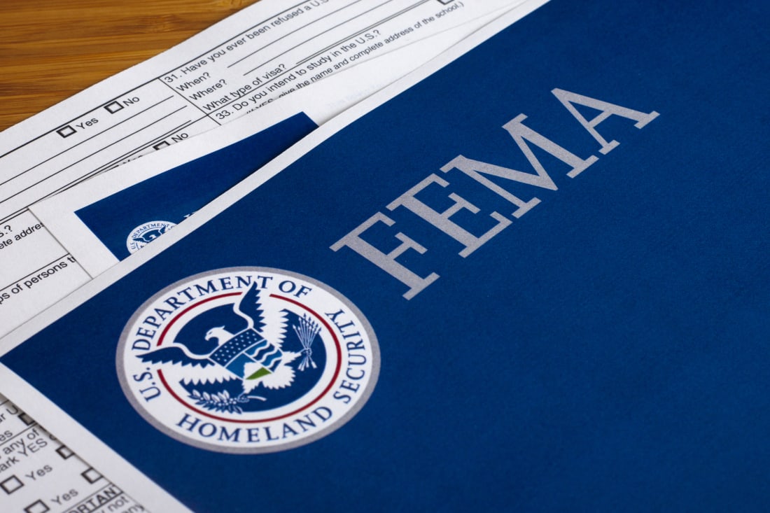 FEMA logo on a document