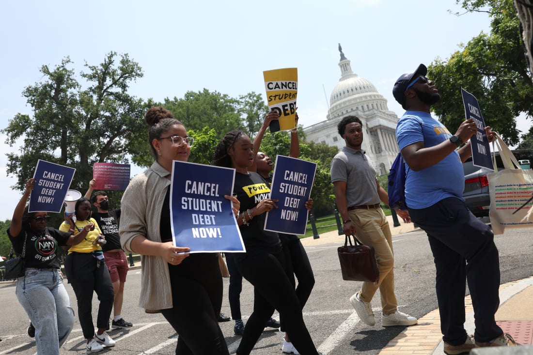 student loan forgiveness supreme court demonstration