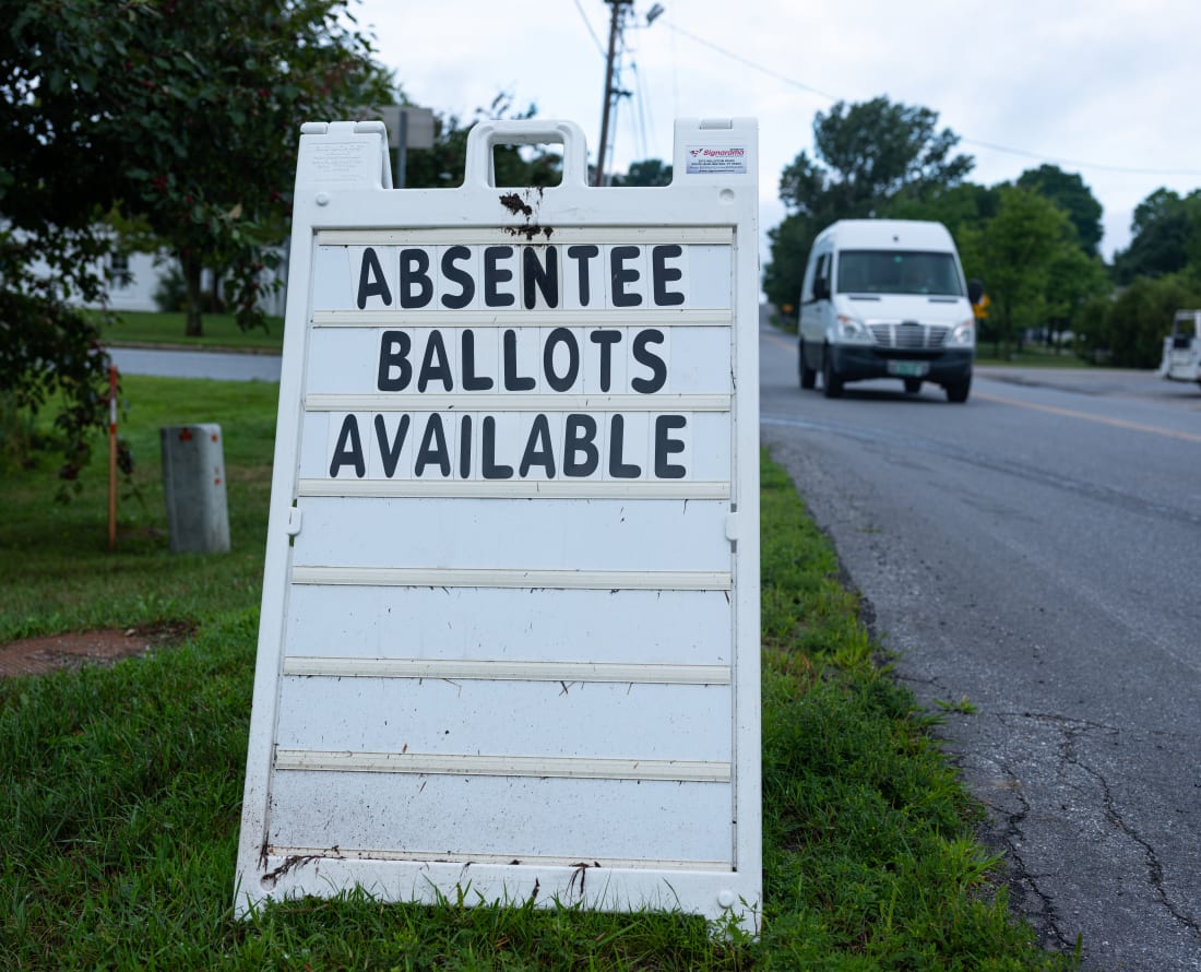 absentee ballot sign vermont