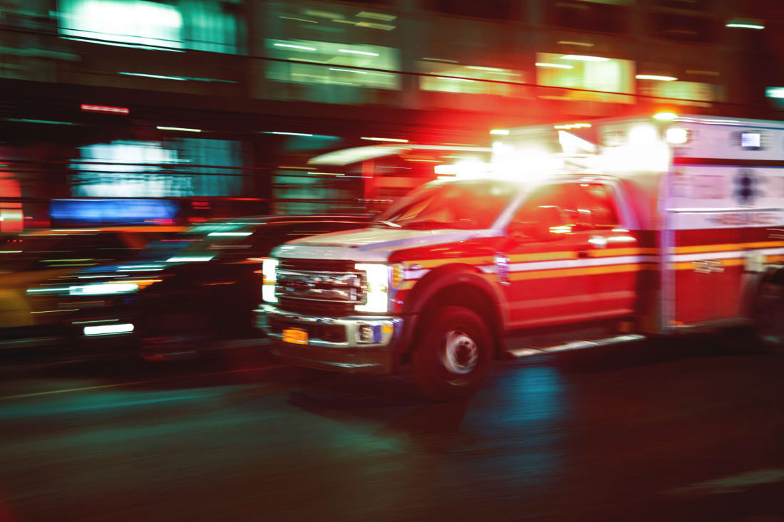 Ambulance in motion blur