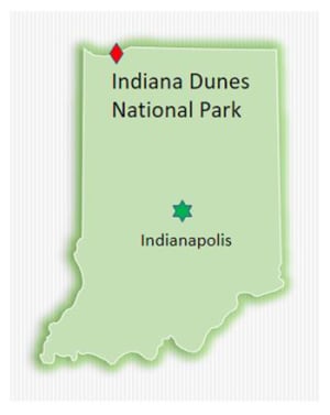 Indiana Dunes National Park map