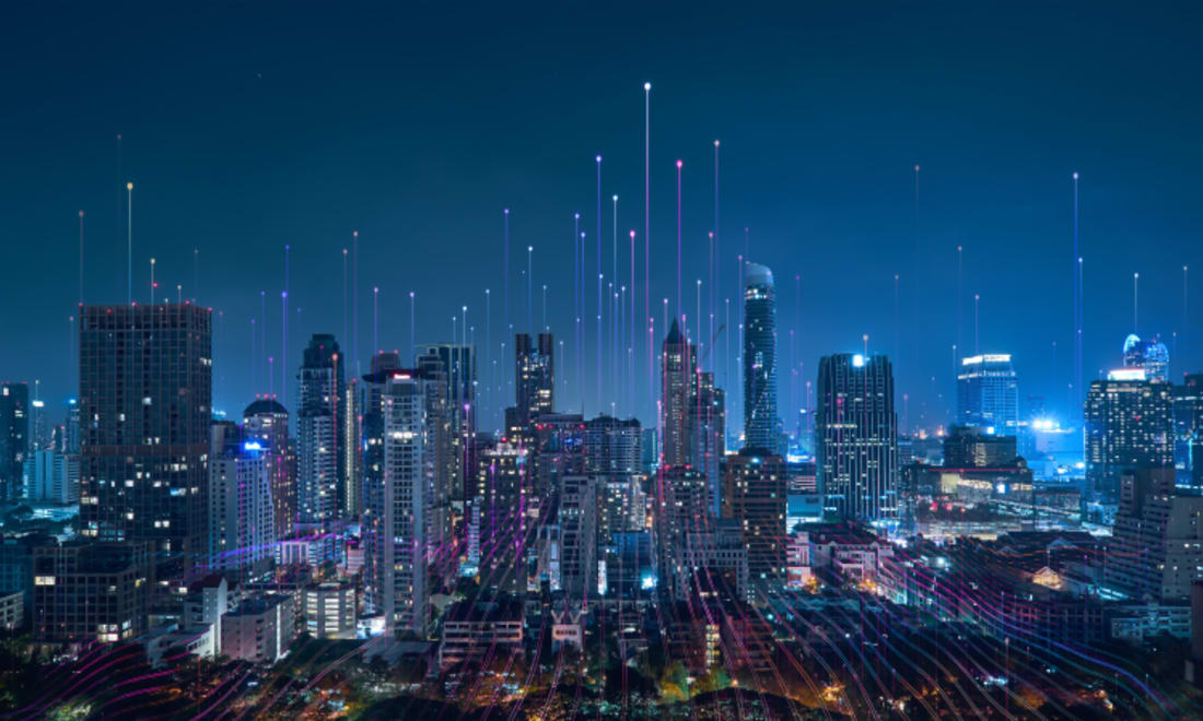 city at night communications