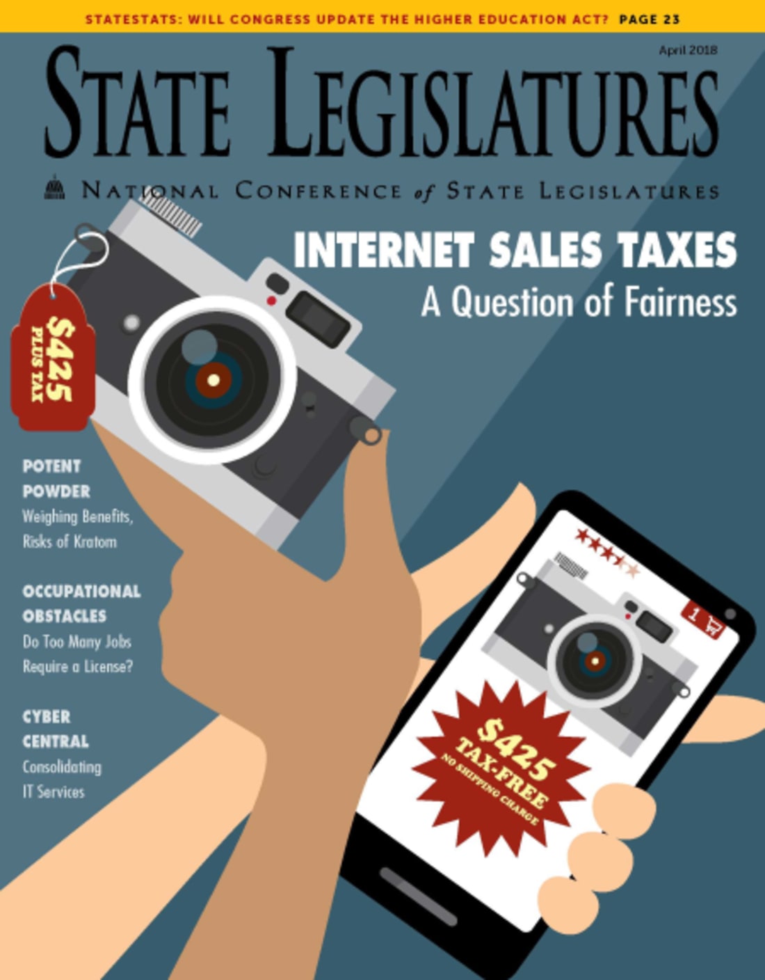 Cover of the April 2018 issue