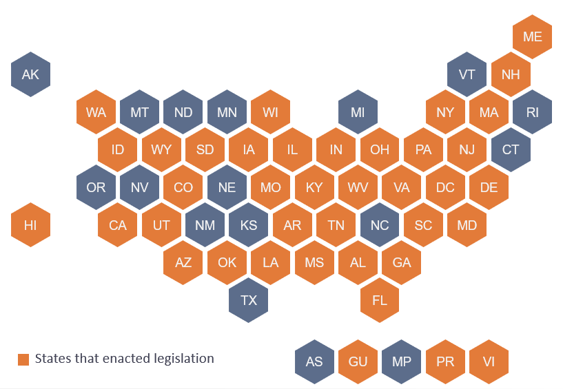 States Enacting EMS Legislation in 2022 