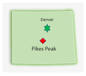 map showing pikes peak in colorado for ncsl's my district feature
